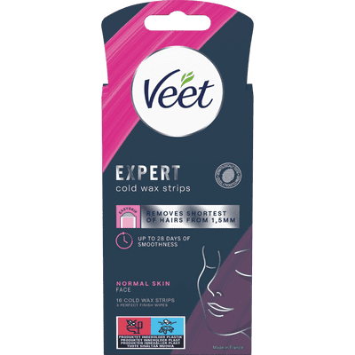 Veet Expert Cold Wax Strips Face Normal Skin