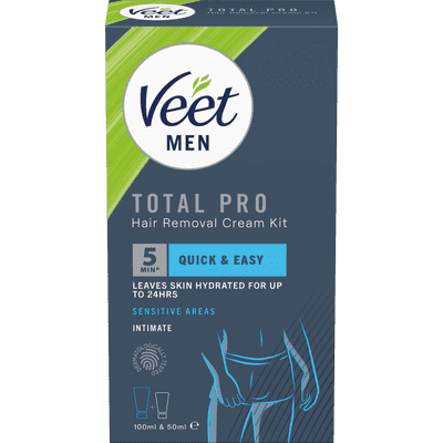 Veet Men Total Pro Hair Removal Kit For Intimate Area