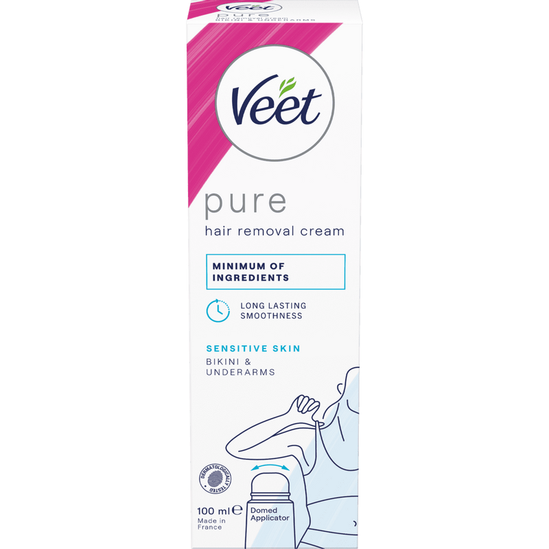 Veet Pure Hårfjerningskrem Bikini & Armhuler Sensitiv hud 100 ml 