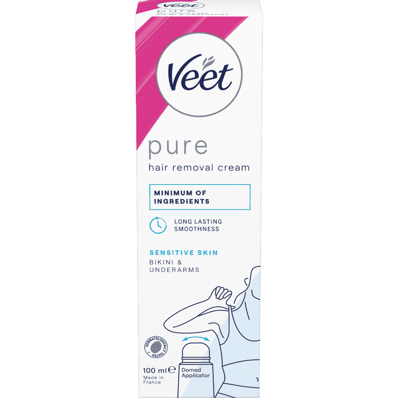 Veet Pure Hårfjerningskrem Bikini & Armhuler Sensitiv hud 100 ml 