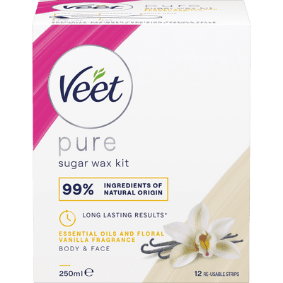 Veet Pure Sugar Wax Kit Essential Oils & Vanilla