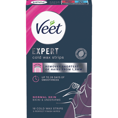 Veet Expert Cold Wax Strips Bikini & Underarm Normal